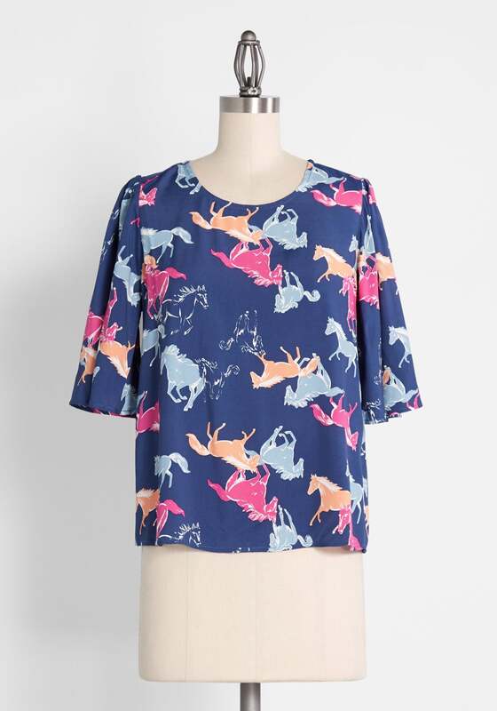 All the Pretty Horses Flutter Sleeve Top