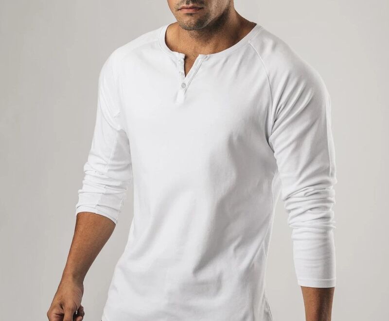 Men's Button Sweat Absorbent Breathable Cotton T-Shirt