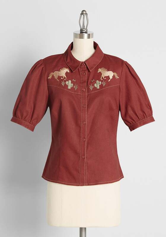 On The Range Embroidered Blouse