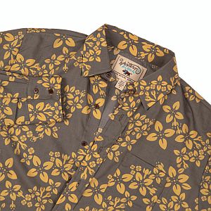 Hawaiian Sandalwood Pareu Button Down Western style shirt